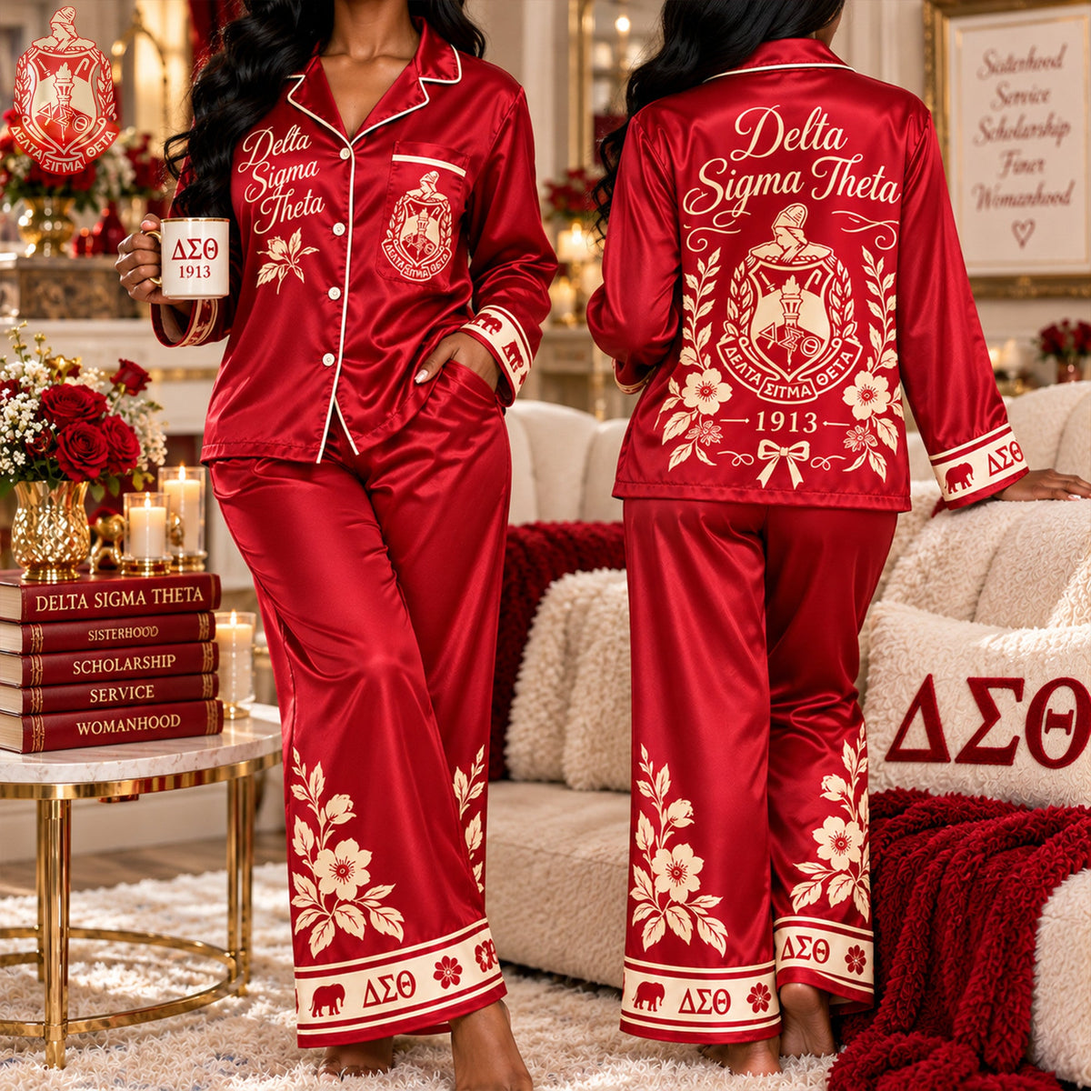 Women’s Premium Signature Satin Pajama Set HANNN TND DST 0610268
