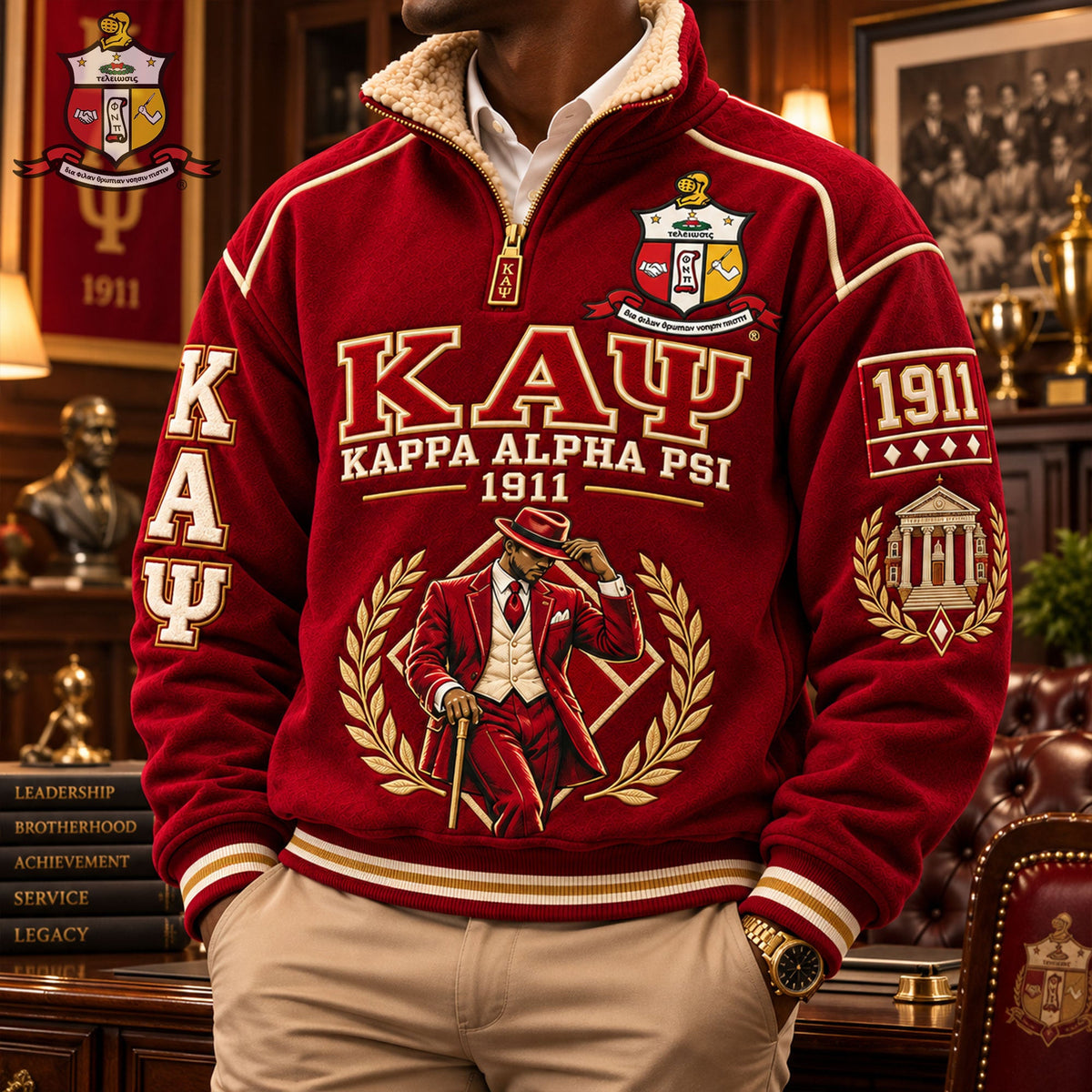 PREMIUM COZY SHERPA COLLAR PULLOVER HANNN TND KAP 1210265