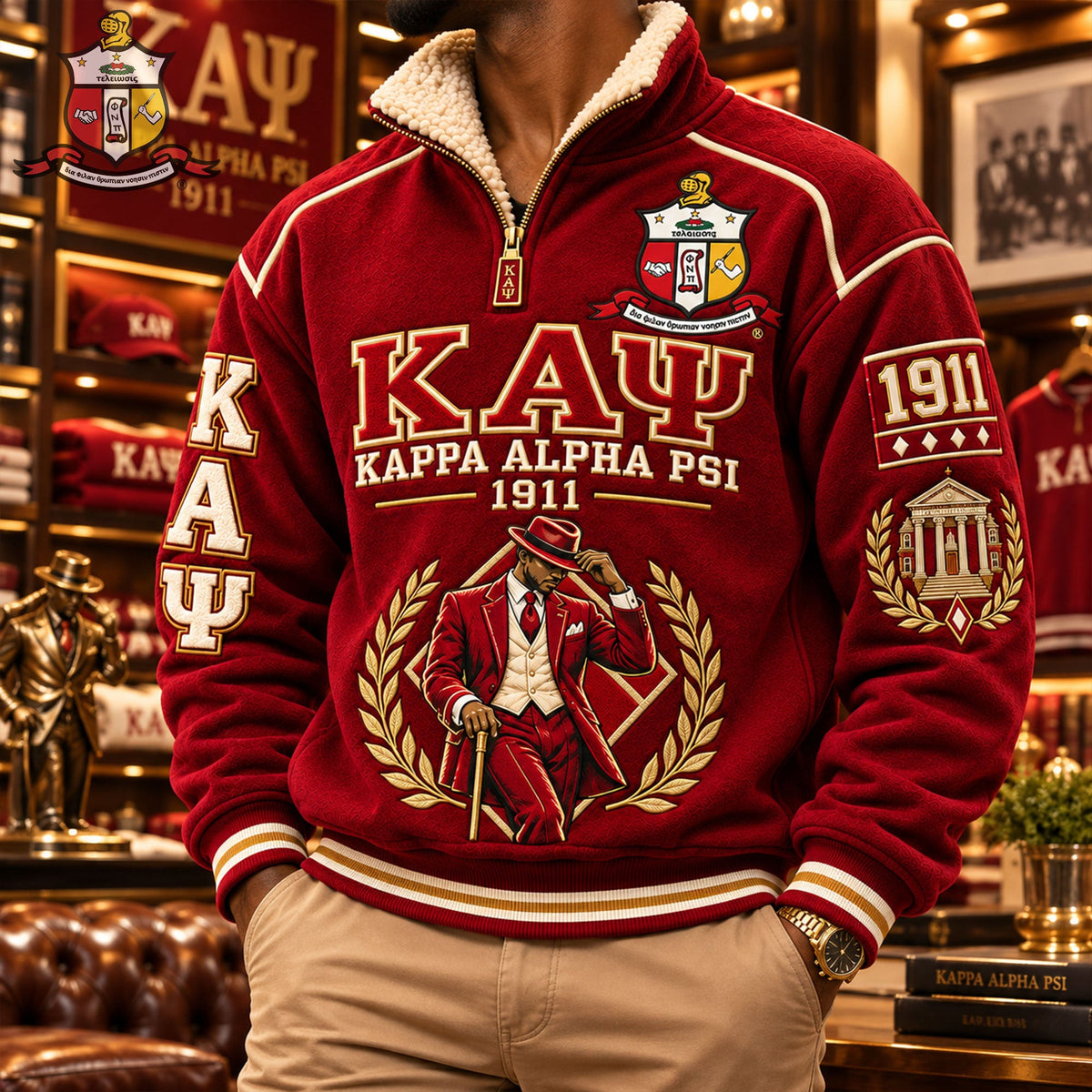 PREMIUM COZY SHERPA COLLAR PULLOVER HANNN TND KAP 1210265