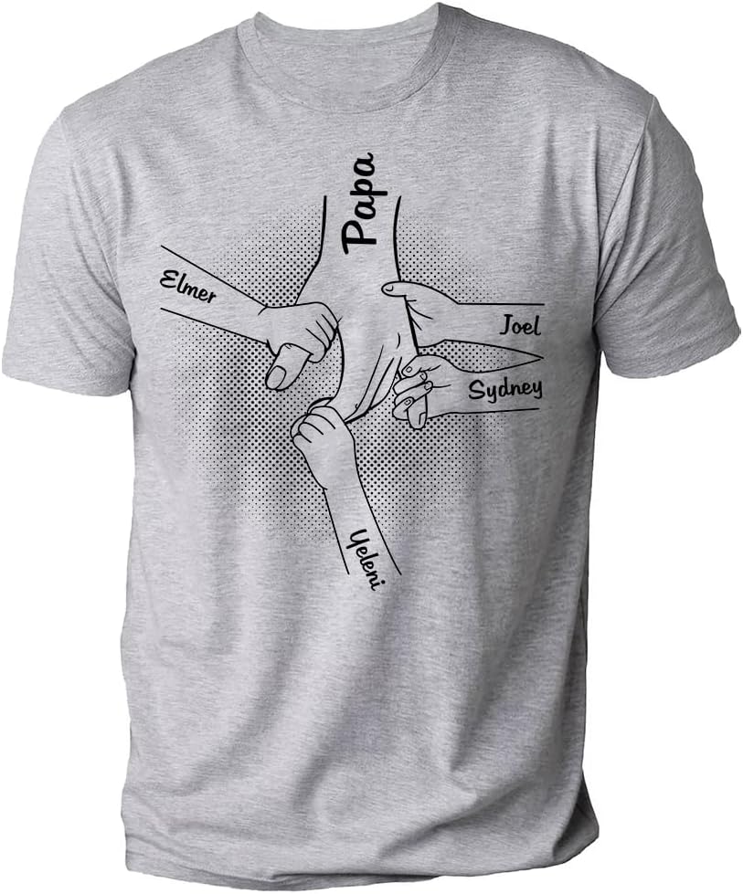 Personalized Shirt for Dad Shirt with Kids, Gifts for Dad Papa Shirts, Fathers Day Birthday Gifts, Gifts for Men Shirt