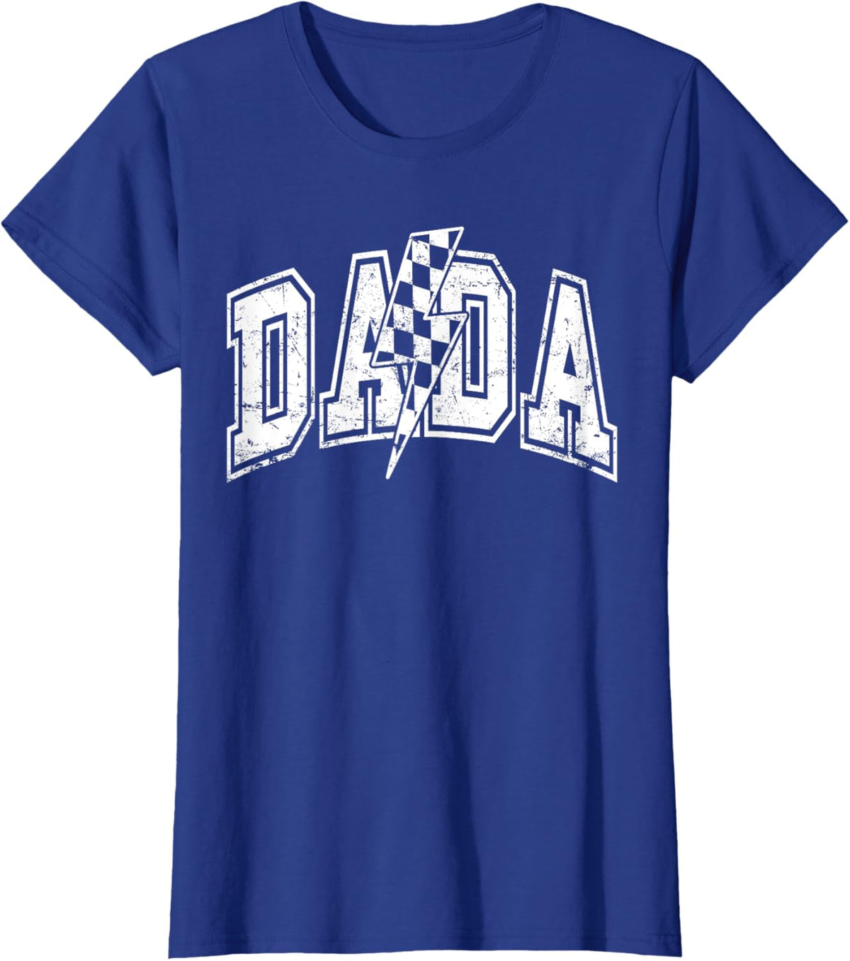 Dada Lightning Bolt Checkered Varsity Dad Men Father's Day