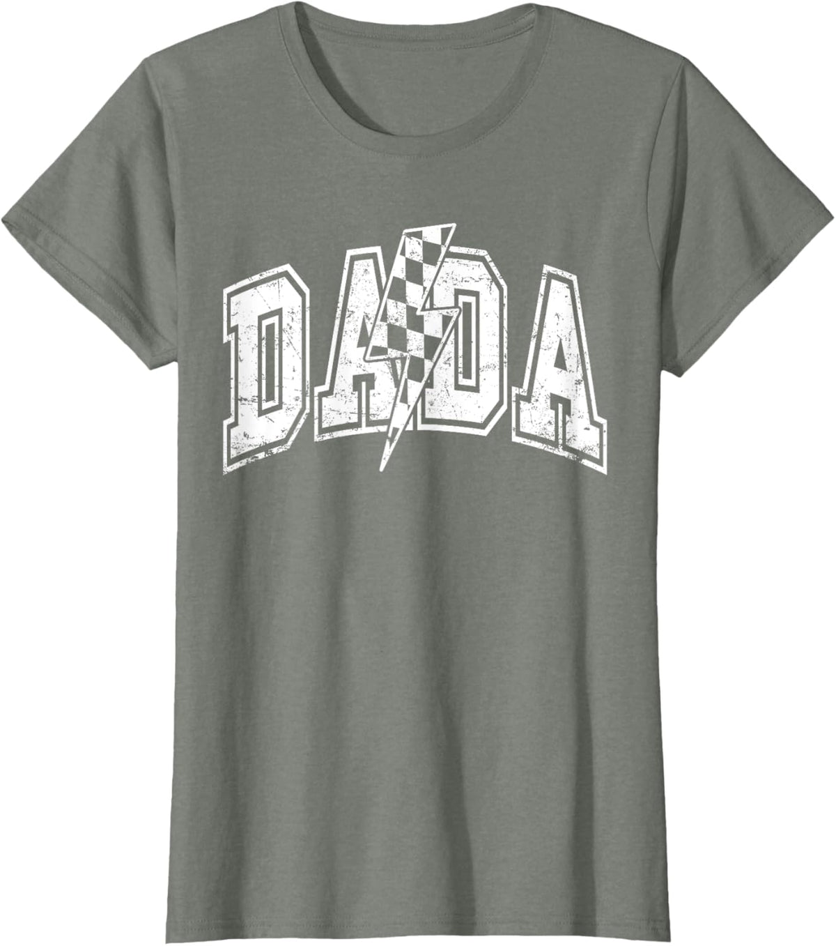 Dada Lightning Bolt Checkered Varsity Dad Men Father's Day
