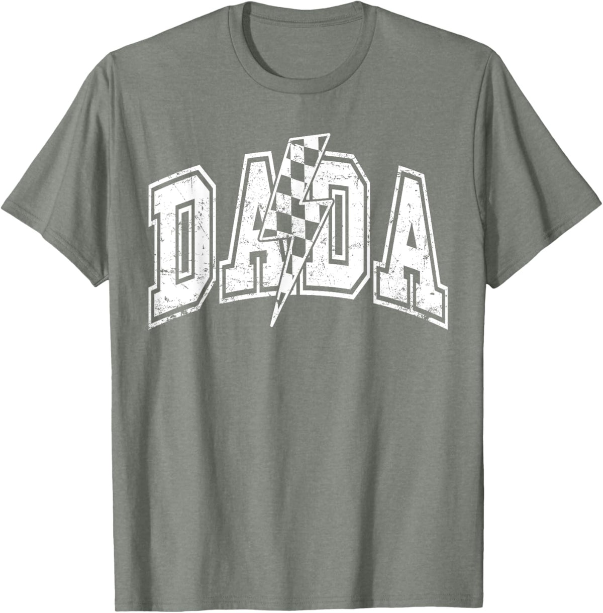 Dada Lightning Bolt Checkered Varsity Dad Men Father's Day