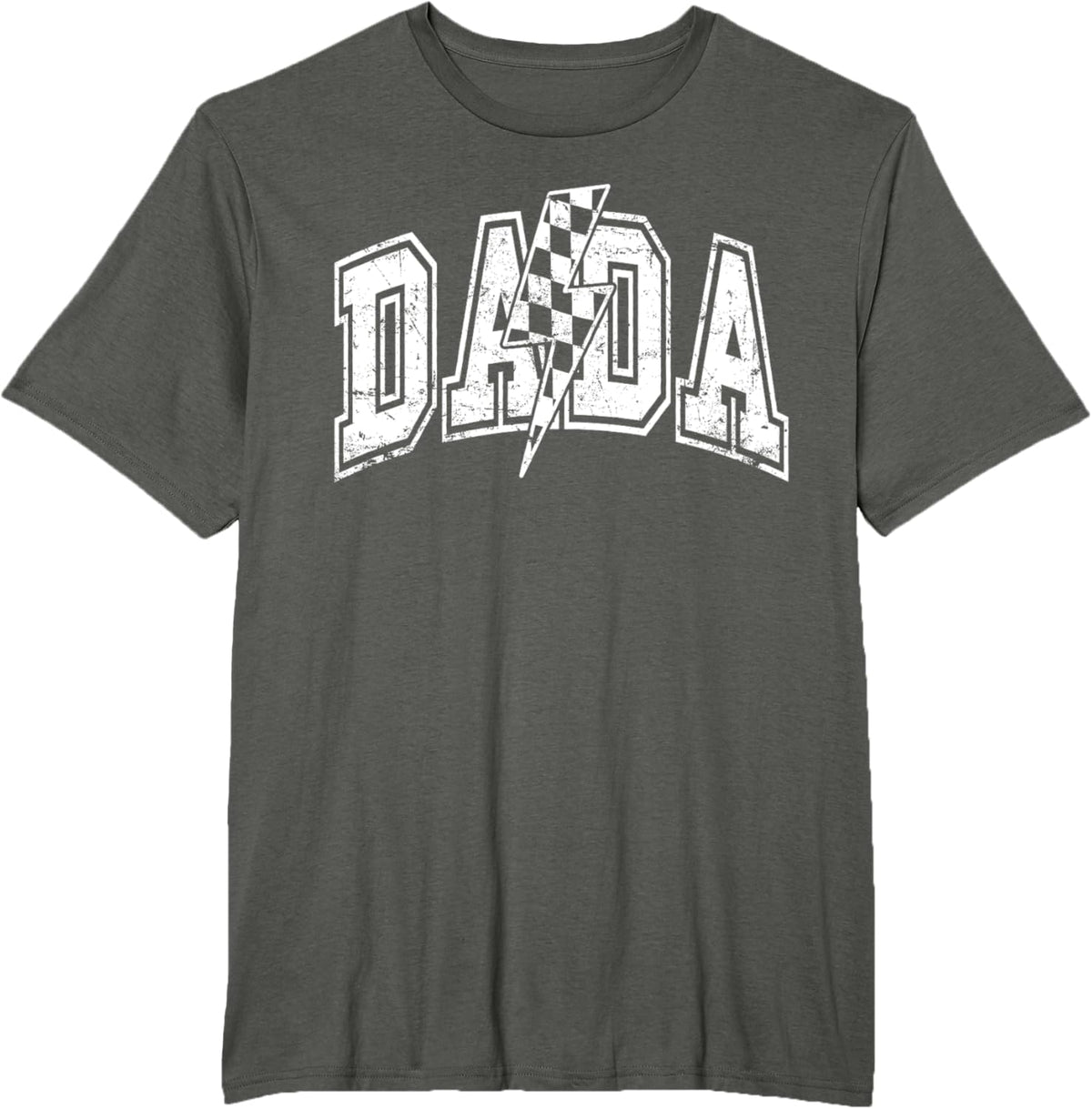 Dada Lightning Bolt Checkered Varsity Dad Men Father's Day