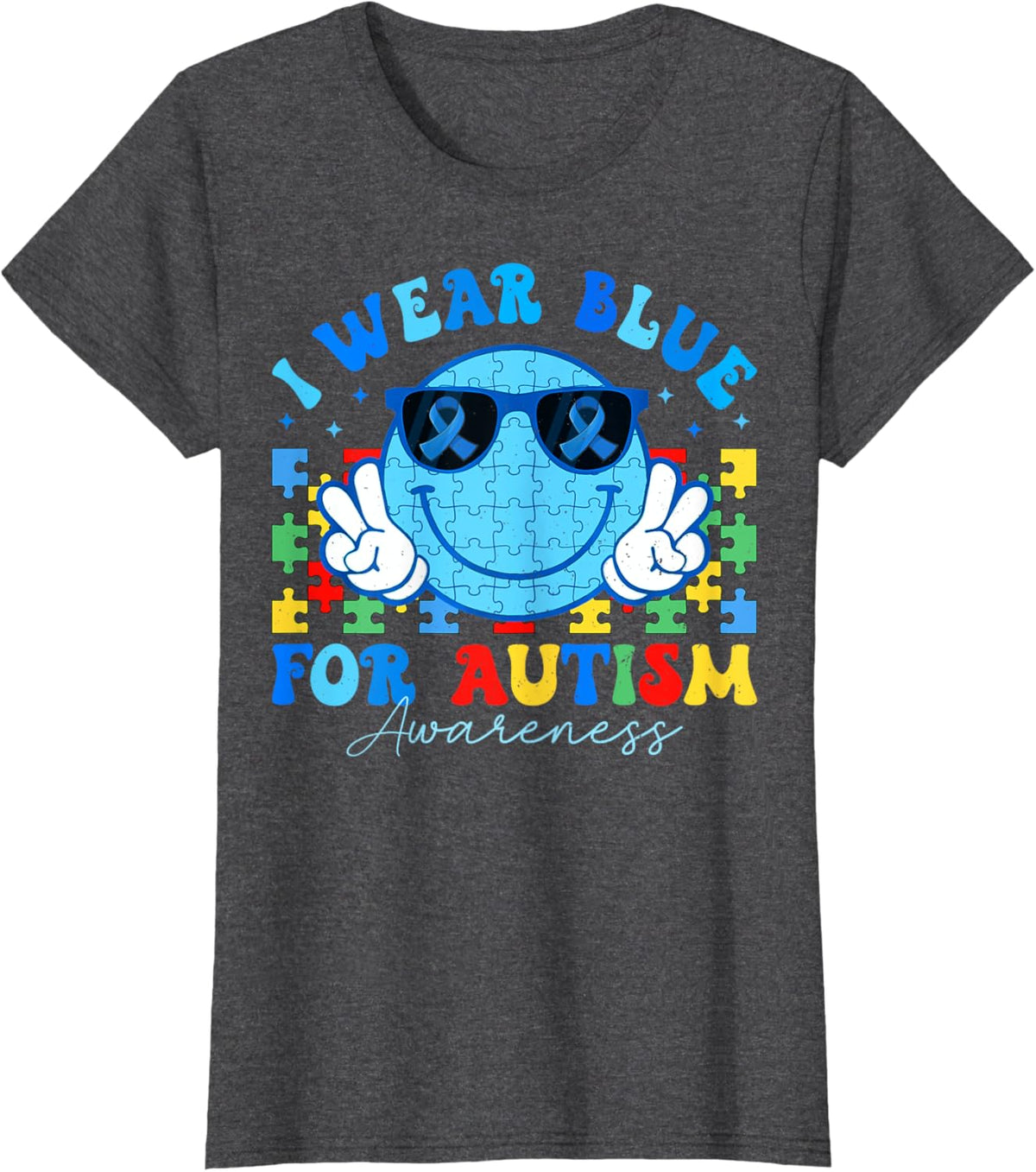 I Wear Blue For Autism Awareness Month Teacher Kids Boys