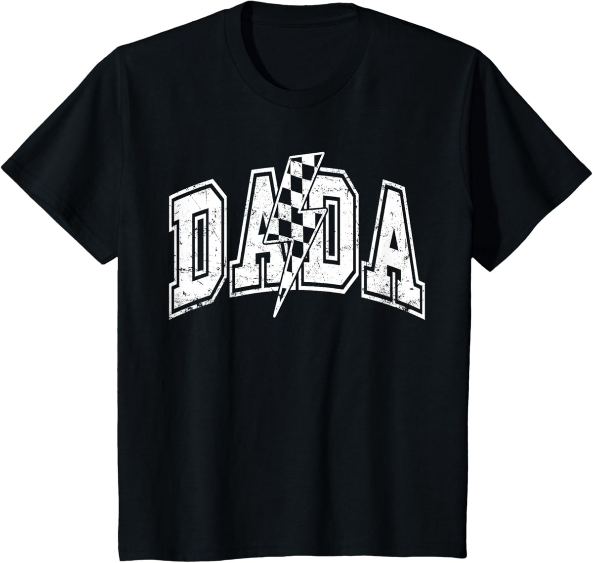 Dada Lightning Bolt Checkered Varsity Dad Men Father's Day