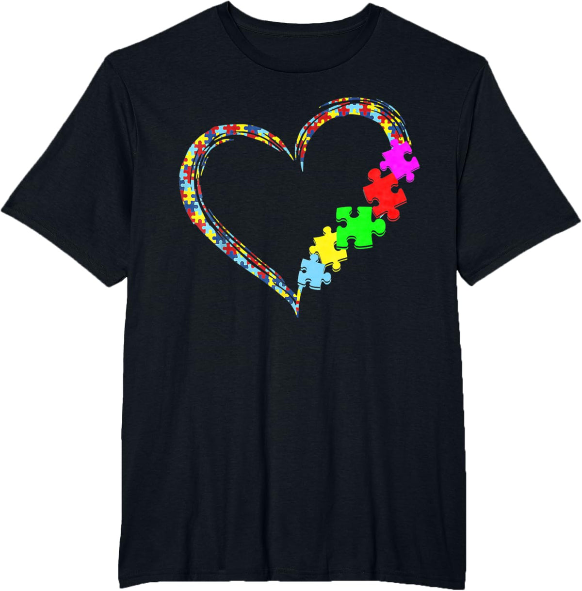Autism Awareness Love Heart Puzzle Piece Gift Men Women