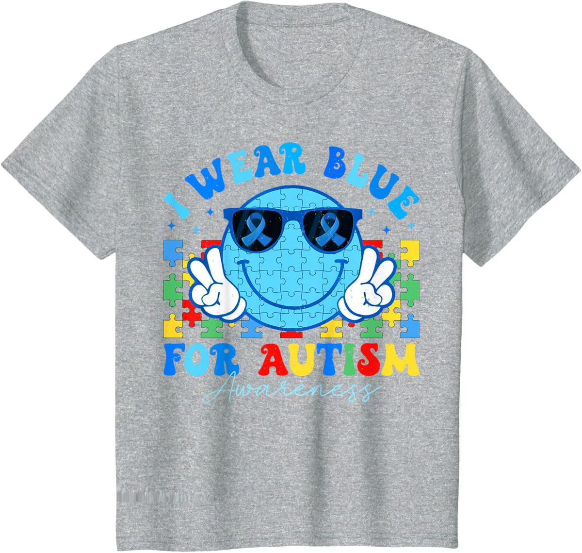 I Wear Blue For Autism Awareness Month Teacher Kids Boys